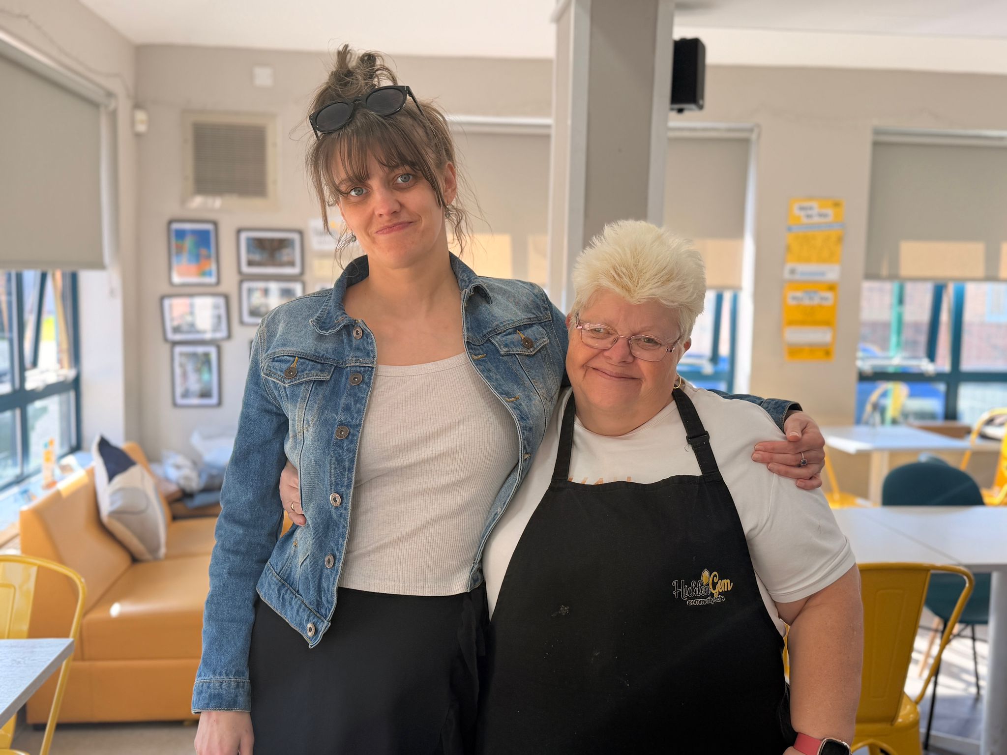 two people in our community cafe